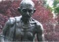 Hello Telugu - Gandhi statue vandalize Shocking